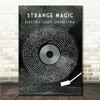 Electric Light Orchestra Strange Magic Grunge Grey Vinyl Record Song Lyric Wall Art Canvas Framed Print