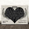 Enya May It Be Heart Angel Wings Halo Memorial Song Lyric Wall Art Canvas Framed Print