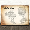 Enya Only Time Man Lady Couple Song Lyric Wall Art Canvas Framed Print