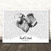 Ella Henderson & Tom Grennan Let's Go Home Together Landscape White Heart Any Text Wedding Photo Song Lyric Wall Art Canvas Framed Print