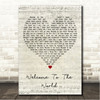 Ed Sheeran Welcome To The World Script Heart Song Lyric Wall Art Canvas Framed Print