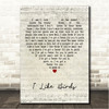 Eels ft. Jim Lang I Like Birds Script Heart Song Lyric Wall Art Canvas Framed Print