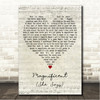 Elbow Magnificent (She Says) Script Heart Song Lyric Wall Art Canvas Framed Print