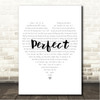 Ed Sheeran Perfect Simple Heart Pale Grey Song Lyric Wall Art Canvas Framed Print