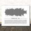 ELO Mr Blue Sky Sound Wave Minimal Song Lyric Wall Art Canvas Framed Print