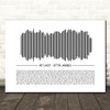 Etta James At Last Sound Wave Minimal Song Lyric Wall Art Canvas Framed Print