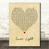 Elderbrook & Bob Moses Inner Light Vintage Heart Song Lyric Wall Art Canvas Framed Print
