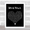 Michael Bolton Steel Bars Black Heart Song Lyric Quote Music Print