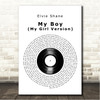 Elvie Shane My Boy (My Girl Version) Vinyl Record Song Lyric Wall Art Canvas Framed Print