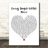 Emeli Sandé Every Single Little Piece White Heart Song Lyric Wall Art Canvas Framed Print