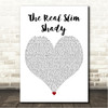 Eminem The Real Slim Shady White Heart Song Lyric Wall Art Canvas Framed Print