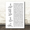Eagles It's Your World Now White Script Song Lyric Wall Art Canvas Framed Print
