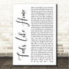 Edwina Hayes Feels Like Home White Script Song Lyric Wall Art Canvas Framed Print