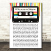 Frankie Goes to Hollywood Two Tribes 80's Retro Cassette Paint Drip Song Lyric Wall Art Canvas Framed Print