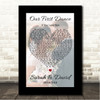 Forest Blakk If You Love Her Black Border Wedding Photo First Dance Song Lyric Wall Art Canvas Framed Print