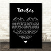 Feeder Tender Black Heart Song Lyric Wall Art Canvas Framed Print