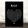 Foo fighters Rest Black Heart Song Lyric Wall Art Canvas Framed Print