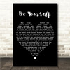 Frank Ocean Be Yourself Black Heart Song Lyric Wall Art Canvas Framed Print