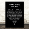Frank Sinatra It Was A Very Good Year Black Heart Song Lyric Wall Art Canvas Framed Print