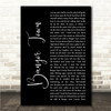 Foy Vance Bangor Town Black Script Song Lyric Wall Art Canvas Framed Print