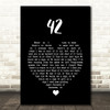 Mumford & Sons 42 Black Heart Song Lyric Quote Music Print