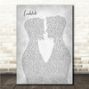 Fleetwood Mac Landslide Two Men Gay Couple Wedding Grey Song Lyric Wall Art Canvas Framed Print