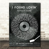 Fatback Band I Found Lovin' Grunge Grey Vinyl Record Song Lyric Wall Art Canvas Framed Print