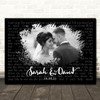 Fine Young Cannibals She Drives Me Crazy Landscape Smudge Black Grey Wedding Photo Song Lyric Wall Art Canvas Framed Print
