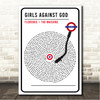 Florence + the Machine Girls Against God London Sign Style Vinyl Song Lyric Wall Art Canvas Framed Print