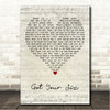 Five Finger Death Punch Got Your Six Script Heart Song Lyric Wall Art Canvas Framed Print