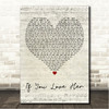 Forest Blakk feat. Meghan Trainor If You Love Her Script Heart Song Lyric Wall Art Canvas Framed Print