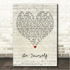 Frank Ocean Be Yourself Script Heart Song Lyric Wall Art Canvas Framed Print