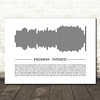 Faithless Insomnia Sound Wave Minimal Song Lyric Wall Art Canvas Framed Print