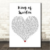 Future Islands King of Sweden White Heart Song Lyric Wall Art Canvas Framed Print