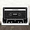 Gary Numan I Am Screaming Black & White Music Cassette Tape Song Lyric Wall Art Canvas Framed Print