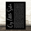 Gerard McMahon Cry Little Sister Black Script Song Lyric Wall Art Canvas Framed Print