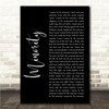 Green Day Minority Black Script Song Lyric Wall Art Canvas Framed Print