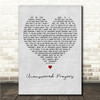 Garth Brooks Unanswered Prayers Grey Heart Song Lyric Wall Art Canvas Framed Print