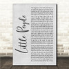 Gavroche Little People Grey Rustic Script Song Lyric Wall Art Canvas Framed Print