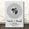 George Ezra Hold My Girl Grey Vinyl Record Wedding First Dance Photo Song Lyric Wall Art Canvas Framed Print