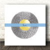 Goo Goo Dolls Iris Grey Yellow Blue Square Vinyl Record Song Lyric Wall Art Canvas Framed Print