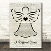 George Michael A Different Corner Music Script Angel Song Lyric Wall Art Canvas Framed Print