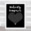 One Direction Nobody Compares Black Heart Song Lyric Quote Music Print
