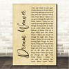 Gary Wright Dream Weaver Rustic Script Song Lyric Wall Art Canvas Framed Print