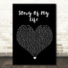 One Direction Story Of My Life Black Heart Song Lyric Quote Music Print