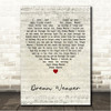 Gary Wright Dream Weaver Script Heart Song Lyric Wall Art Canvas Framed Print