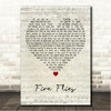 Gorillaz Fire Flies Script Heart Song Lyric Wall Art Canvas Framed Print