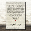 Green Day Basket Case Script Heart Song Lyric Wall Art Canvas Framed Print