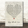 Gregory Alan Isakov Big Black Car Script Heart Song Lyric Wall Art Canvas Framed Print
