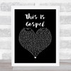 Panic! At The Disco This Is Gospel Black Heart Song Lyric Quote Music Print